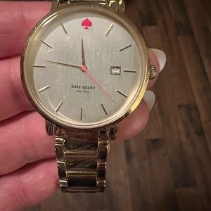 Kate Spade Grammercy gold watch. 34 mm face in excellent condition